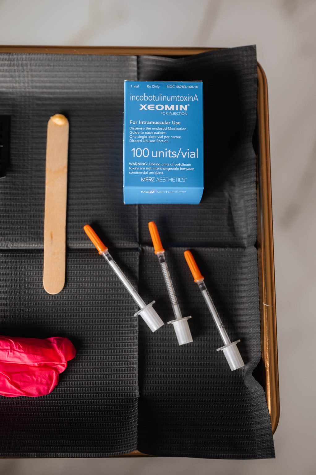 Xeomin packaging and syringes