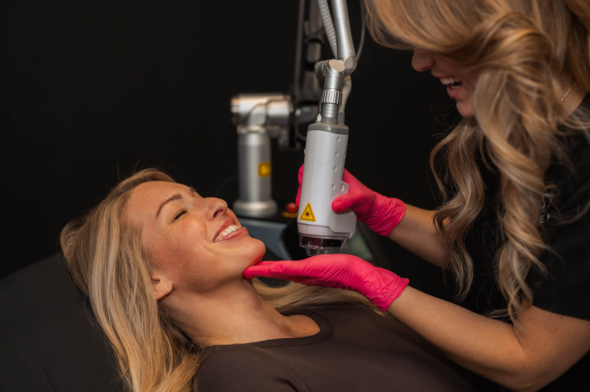 client receiving Fractional CO2 Laser treatment in Indianapolis